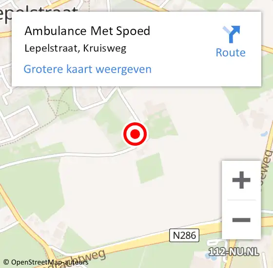 Locatie op kaart van de 112 melding: Ambulance Met Spoed Naar Lepelstraat, Kruisweg op 28 maart 2015 11:00