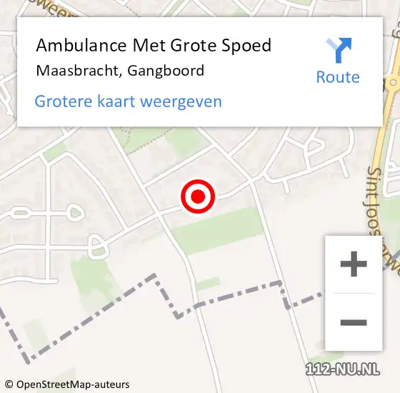 Locatie op kaart van de 112 melding: Ambulance Met Grote Spoed Naar Maasbracht, Gangboord op 28 maart 2015 11:21