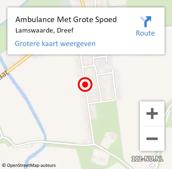 Locatie op kaart van de 112 melding: Ambulance Met Grote Spoed Naar Lamswaarde, Dreef op 3 november 2013 05:35