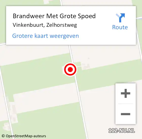 Locatie op kaart van de 112 melding: Brandweer Met Grote Spoed Naar Vinkenbuurt, Zelhorstweg op 28 maart 2015 12:10