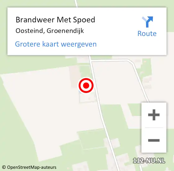 Locatie op kaart van de 112 melding: Brandweer Met Spoed Naar Oosteind, Groenendijk op 28 maart 2015 14:28