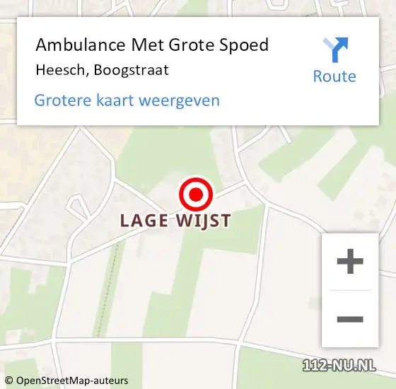 Locatie op kaart van de 112 melding: Ambulance Met Grote Spoed Naar Heesch, Boogstraat op 29 maart 2015 07:40