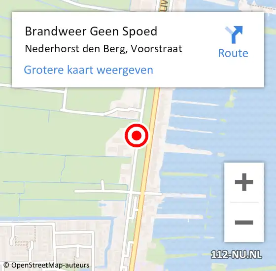 Locatie op kaart van de 112 melding: Brandweer Geen Spoed Naar Nederhorst den Berg, Voorstraat op 29 maart 2015 18:25