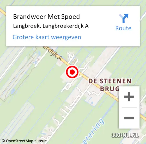 Locatie op kaart van de 112 melding: Brandweer Met Spoed Naar Langbroek, Langbroekerdijk A op 29 maart 2015 18:54