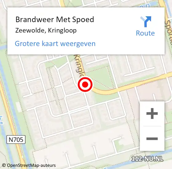 Locatie op kaart van de 112 melding: Brandweer Met Spoed Naar Zeewolde, Kringloop op 29 maart 2015 19:06