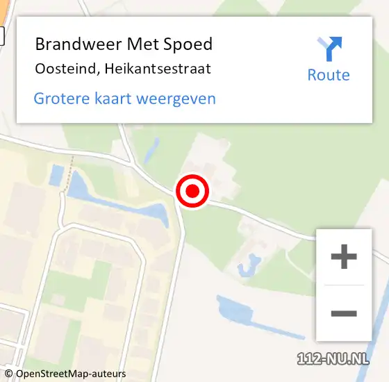 Locatie op kaart van de 112 melding: Brandweer Met Spoed Naar Oosteind, Heikantsestraat op 29 maart 2015 19:07