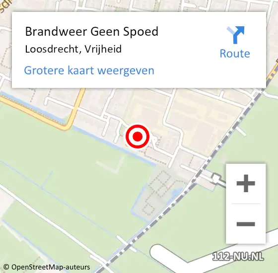 Locatie op kaart van de 112 melding: Brandweer Geen Spoed Naar Loosdrecht, Vrijheid op 29 maart 2015 19:09