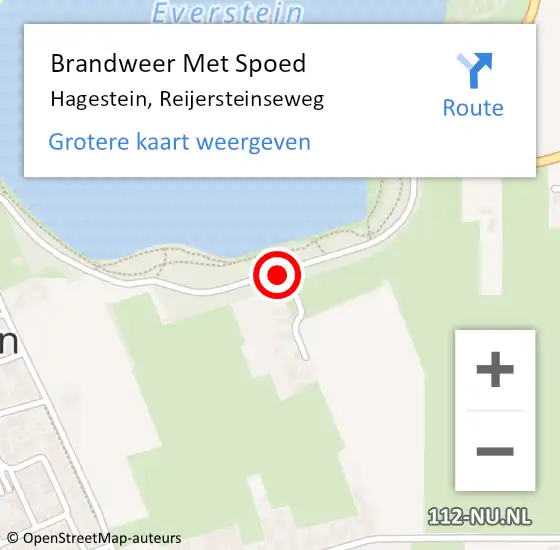 Locatie op kaart van de 112 melding: Brandweer Met Spoed Naar Hagestein, Reijersteinseweg op 29 maart 2015 19:43