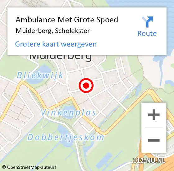 Locatie op kaart van de 112 melding: Ambulance Met Grote Spoed Naar Muiderberg, Scholekster op 30 maart 2015 14:26