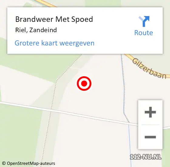 Locatie op kaart van de 112 melding: Brandweer Met Spoed Naar Riel, Zandeind op 31 maart 2015 06:48