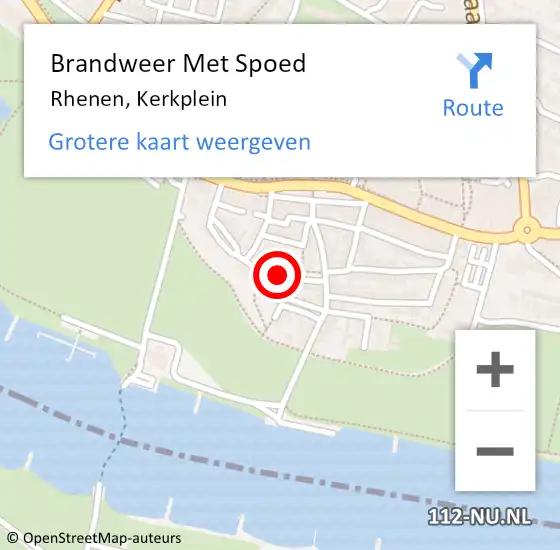 Locatie op kaart van de 112 melding: Brandweer Met Spoed Naar Rhenen, Kerkplein op 31 maart 2015 07:14