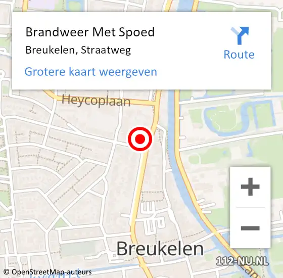 Locatie op kaart van de 112 melding: Brandweer Met Spoed Naar Breukelen, Straatweg op 31 maart 2015 08:36