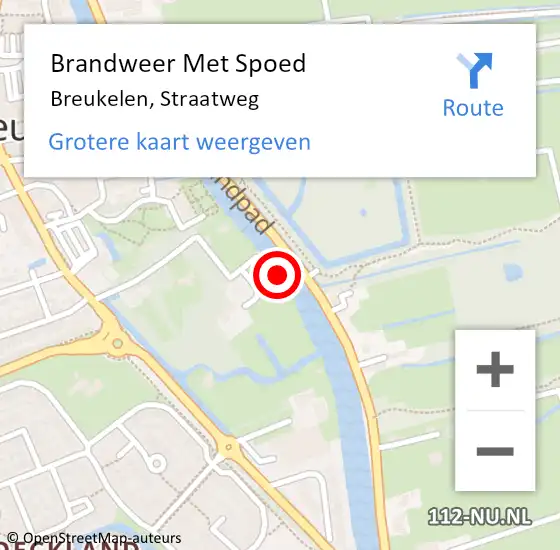 Locatie op kaart van de 112 melding: Brandweer Met Spoed Naar Breukelen, Straatweg op 31 maart 2015 09:25