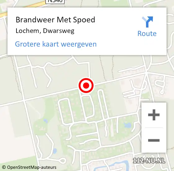 Locatie op kaart van de 112 melding: Brandweer Met Spoed Naar Lochem, Dwarsweg op 31 maart 2015 10:49