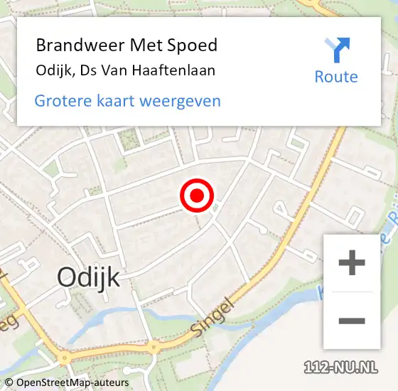 Locatie op kaart van de 112 melding: Brandweer Met Spoed Naar Odijk, Ds Van Haaftenlaan op 31 maart 2015 11:27