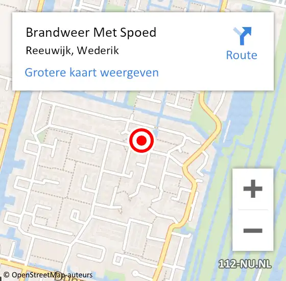 Locatie op kaart van de 112 melding: Brandweer Met Spoed Naar Reeuwijk, Wederik op 31 maart 2015 11:33