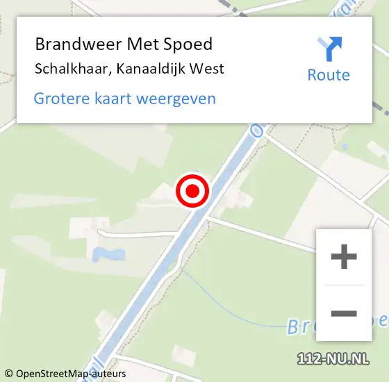 Locatie op kaart van de 112 melding: Brandweer Met Spoed Naar Schalkhaar, Kanaaldijk West op 31 maart 2015 11:35