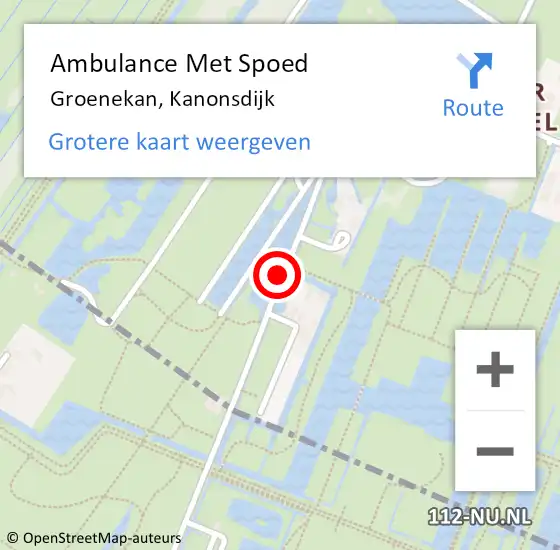 Locatie op kaart van de 112 melding: Ambulance Met Spoed Naar Groenekan, Kanonsdijk op 31 maart 2015 11:36