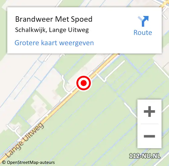 Locatie op kaart van de 112 melding: Brandweer Met Spoed Naar Schalkwijk, Lange Uitweg op 31 maart 2015 11:53