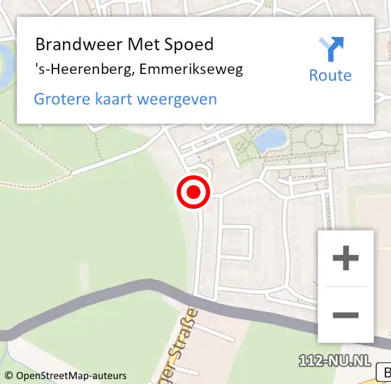 Locatie op kaart van de 112 melding: Brandweer Met Spoed Naar 's-Heerenberg, Emmerikseweg op 31 maart 2015 12:24