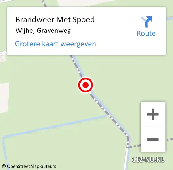Locatie op kaart van de 112 melding: Brandweer Met Spoed Naar Wijhe, Gravenweg op 31 maart 2015 13:01