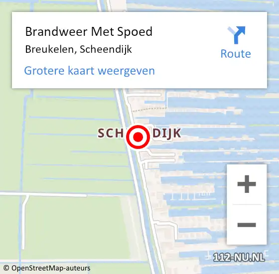 Locatie op kaart van de 112 melding: Brandweer Met Spoed Naar Breukelen, Scheendijk op 31 maart 2015 13:34