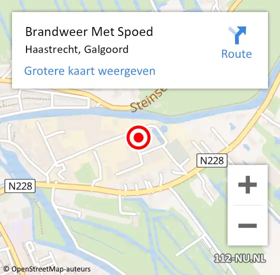 Locatie op kaart van de 112 melding: Brandweer Met Spoed Naar Haastrecht, Galgoord op 31 maart 2015 13:54