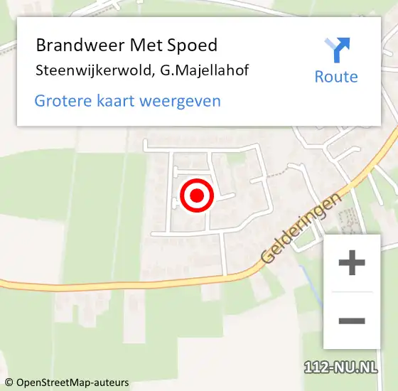 Locatie op kaart van de 112 melding: Brandweer Met Spoed Naar Steenwijkerwold, G.Majellahof op 31 maart 2015 14:14