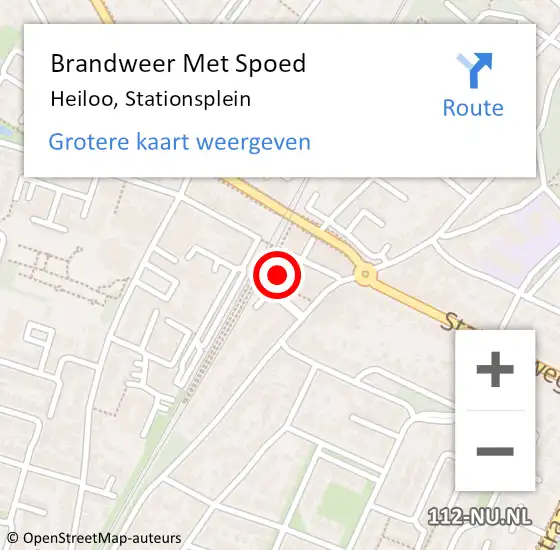 Locatie op kaart van de 112 melding: Brandweer Met Spoed Naar Heiloo, Stationsplein op 31 maart 2015 14:17