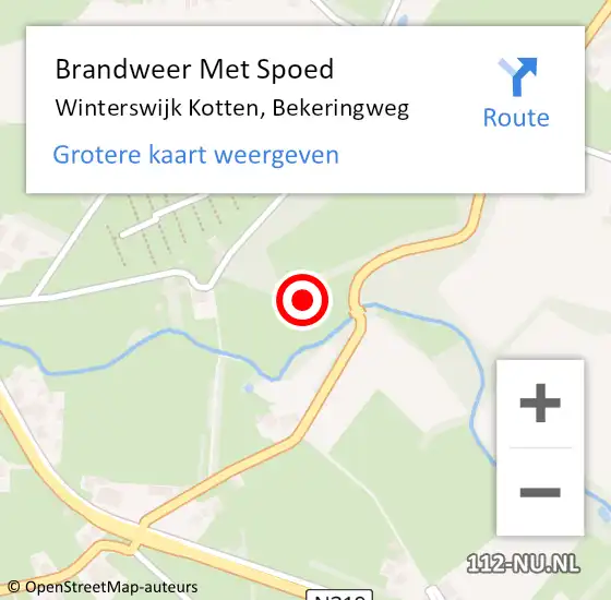 Locatie op kaart van de 112 melding: Brandweer Met Spoed Naar Winterswijk Kotten, Bekeringweg op 31 maart 2015 14:18