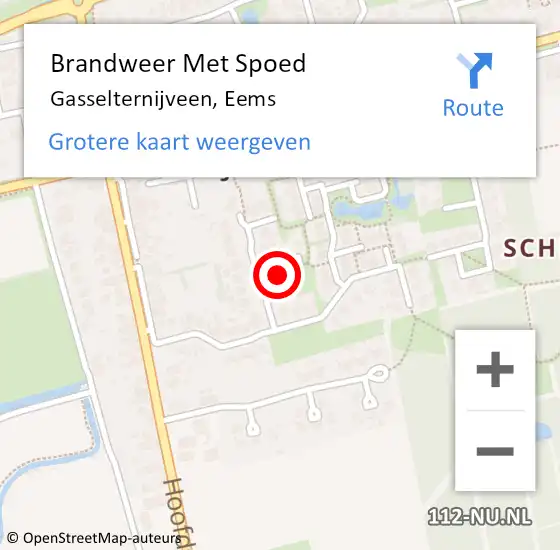 Locatie op kaart van de 112 melding: Brandweer Met Spoed Naar Gasselternijveen, Eems op 31 maart 2015 16:04