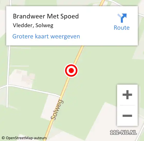 Locatie op kaart van de 112 melding: Brandweer Met Spoed Naar Vledder, Solweg op 31 maart 2015 16:15