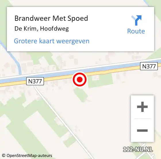 Locatie op kaart van de 112 melding: Brandweer Met Spoed Naar De Krim, Hoofdweg op 31 maart 2015 16:18