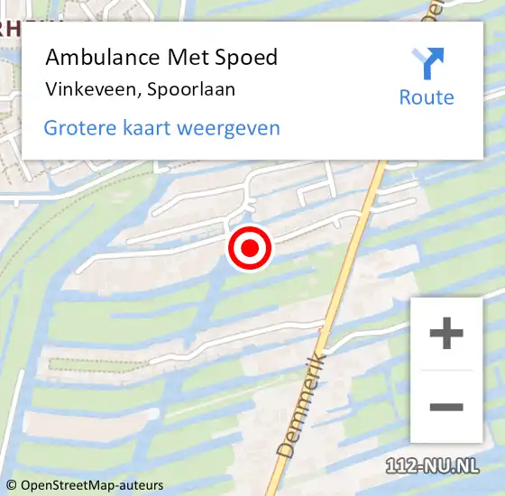 Locatie op kaart van de 112 melding: Ambulance Met Spoed Naar Vinkeveen, Spoorlaan op 31 maart 2015 17:11