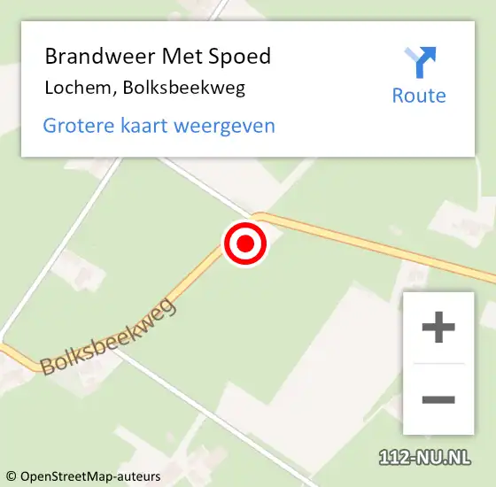 Locatie op kaart van de 112 melding: Brandweer Met Spoed Naar Lochem, Bolksbeekweg op 31 maart 2015 17:13