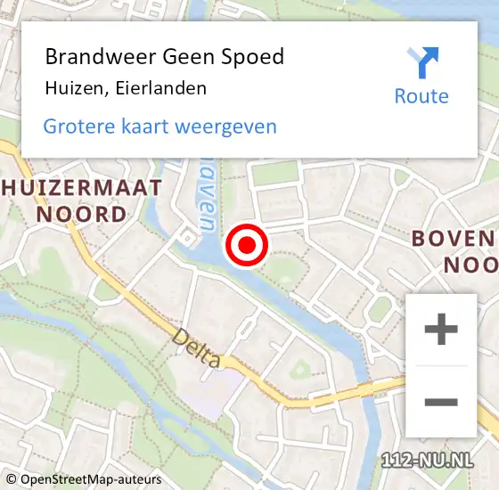 Locatie op kaart van de 112 melding: Brandweer Geen Spoed Naar Huizen, Eierlanden op 31 maart 2015 17:22