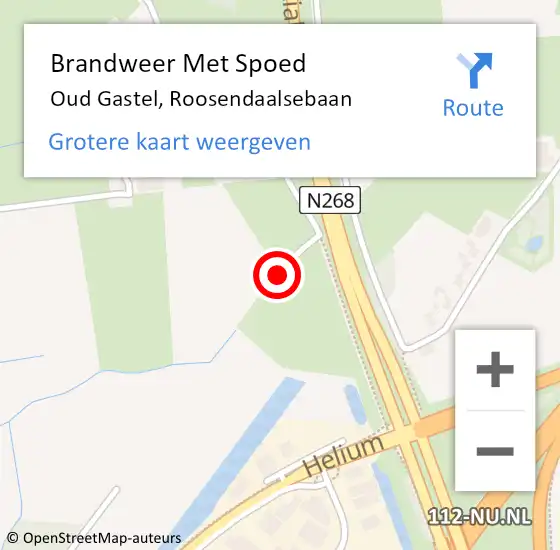 Locatie op kaart van de 112 melding: Brandweer Met Spoed Naar Oud Gastel, Roosendaalsebaan op 31 maart 2015 17:31