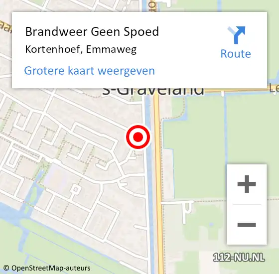 Locatie op kaart van de 112 melding: Brandweer Geen Spoed Naar Kortenhoef, Emmaweg op 31 maart 2015 18:49