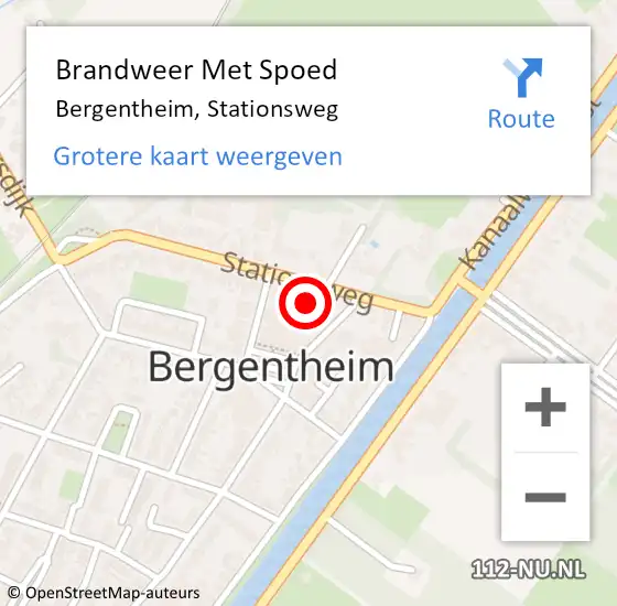 Locatie op kaart van de 112 melding: Brandweer Met Spoed Naar Bergentheim, Stationsweg op 31 maart 2015 18:59