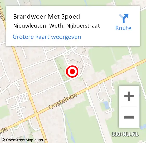 Locatie op kaart van de 112 melding: Brandweer Met Spoed Naar Nieuwleusen, Weth. Nijboerstraat op 31 maart 2015 19:07