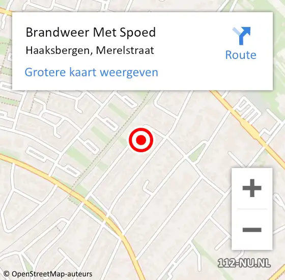 Locatie op kaart van de 112 melding: Brandweer Met Spoed Naar Haaksbergen, Merelstraat op 31 maart 2015 19:09