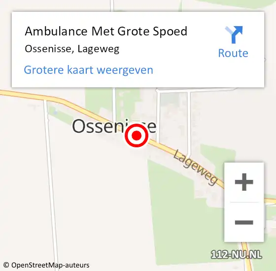 Locatie op kaart van de 112 melding: Ambulance Met Grote Spoed Naar Ossenisse, Lageweg op 31 maart 2015 21:14