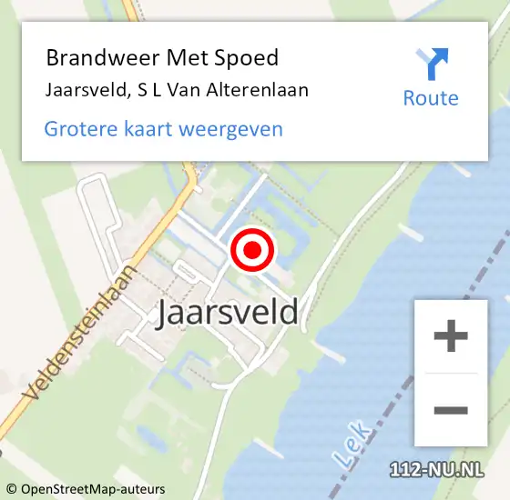 Locatie op kaart van de 112 melding: Brandweer Met Spoed Naar Jaarsveld, S L Van Alterenlaan op 31 maart 2015 21:31