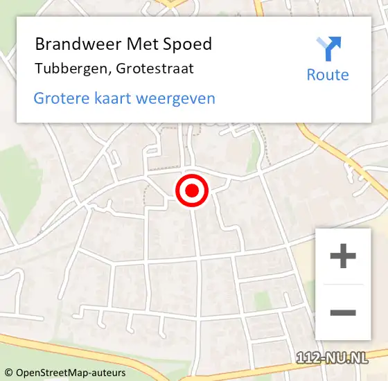 Locatie op kaart van de 112 melding: Brandweer Met Spoed Naar Tubbergen, Grotestraat op 31 maart 2015 23:23