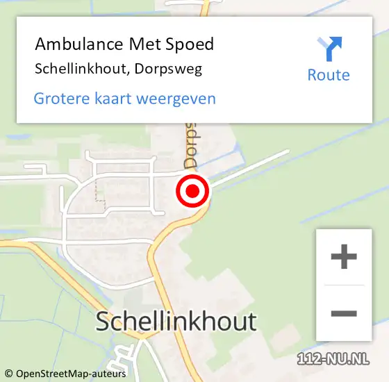 Locatie op kaart van de 112 melding: Ambulance Met Spoed Naar Schellinkhout, Dorpsweg op 3 november 2013 17:32