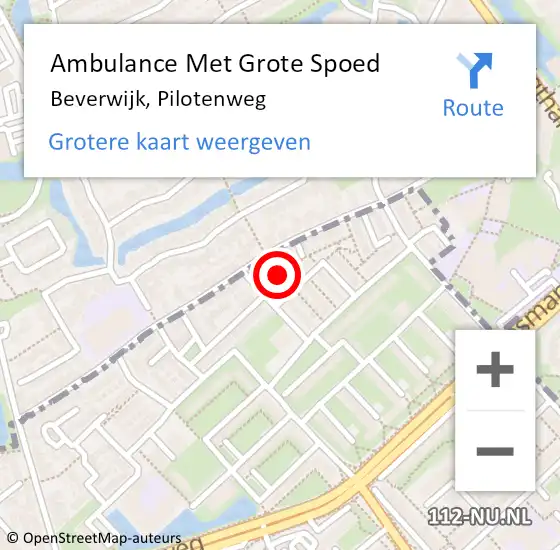 Locatie op kaart van de 112 melding: Ambulance Met Grote Spoed Naar Beverwijk, Pilotenweg op 3 november 2013 17:56