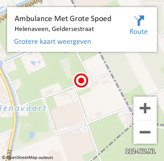 Locatie op kaart van de 112 melding: Ambulance Met Grote Spoed Naar Helenaveen, Geldersestraat op 1 april 2015 23:05