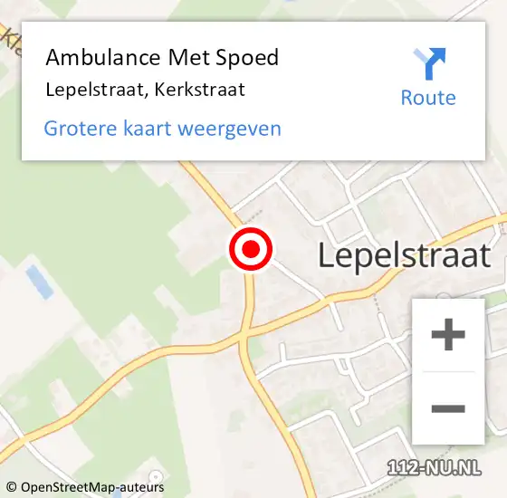 Locatie op kaart van de 112 melding: Ambulance Met Spoed Naar Lepelstraat, Kerkstraat op 2 april 2015 12:57