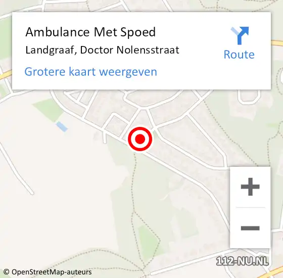 Locatie op kaart van de 112 melding: Ambulance Met Spoed Naar Landgraaf, Doctor Nolensstraat op 2 april 2015 15:16