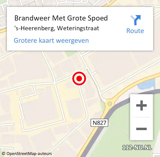 Locatie op kaart van de 112 melding: Brandweer Met Grote Spoed Naar 's-Heerenberg, Weteringstraat op 2 april 2015 19:23